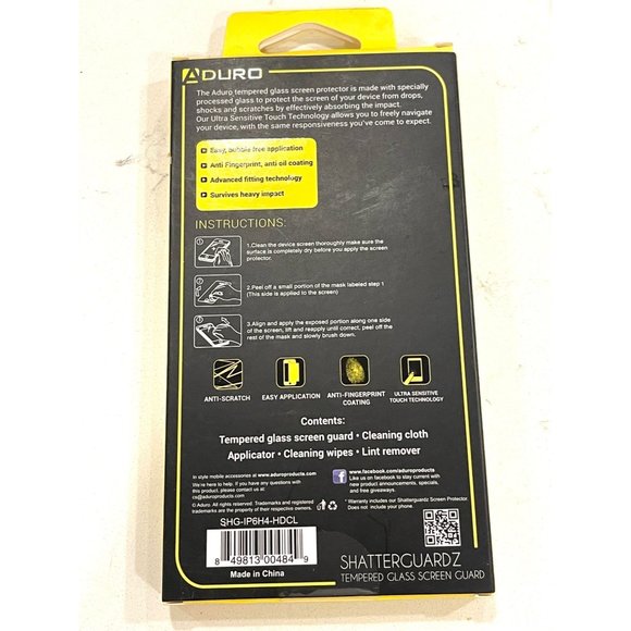 Aduro Shatterguardz Tempered Glass Screen Guard for iPhone 6/6S - Picture 2 of 3